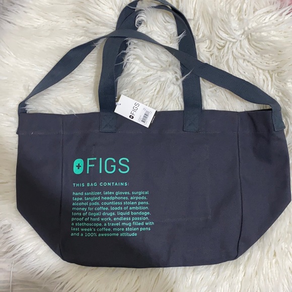 Figs Canvas Tote Charcoal - Picture 1 of 8